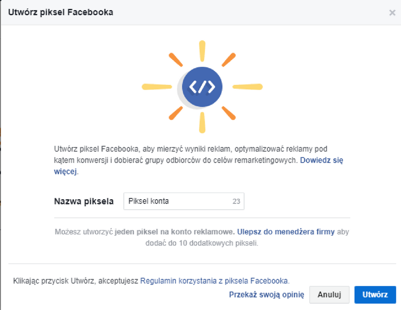 Tworzenie nazwy piksela